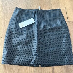 All Things Golden black mini leather skirt